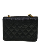 Black Leather Chanel Crossbody Bag