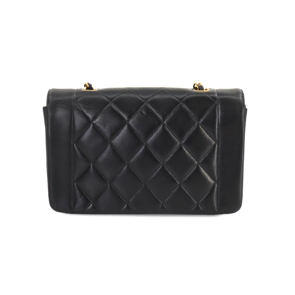 Black Leather Chanel Shoulder Bag
