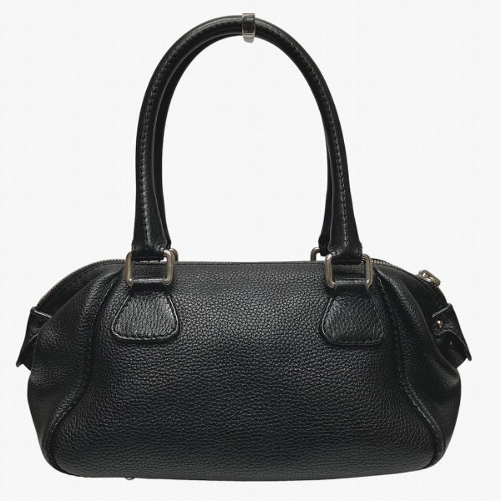 Black Leather Chanel Shoulder Bag