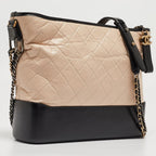Black Leather Chanel Shoulder Bag