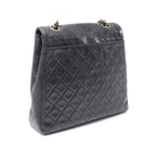 Black Leather Chanel Shoulder Bag