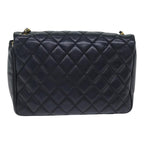 Black Leather Chanel Shoulder Bag