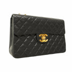 Black Leather Chanel Shoulder Bag