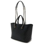 Black Leather Chanel Shoulder Bag