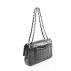 Black Leather Chanel Flap Bag