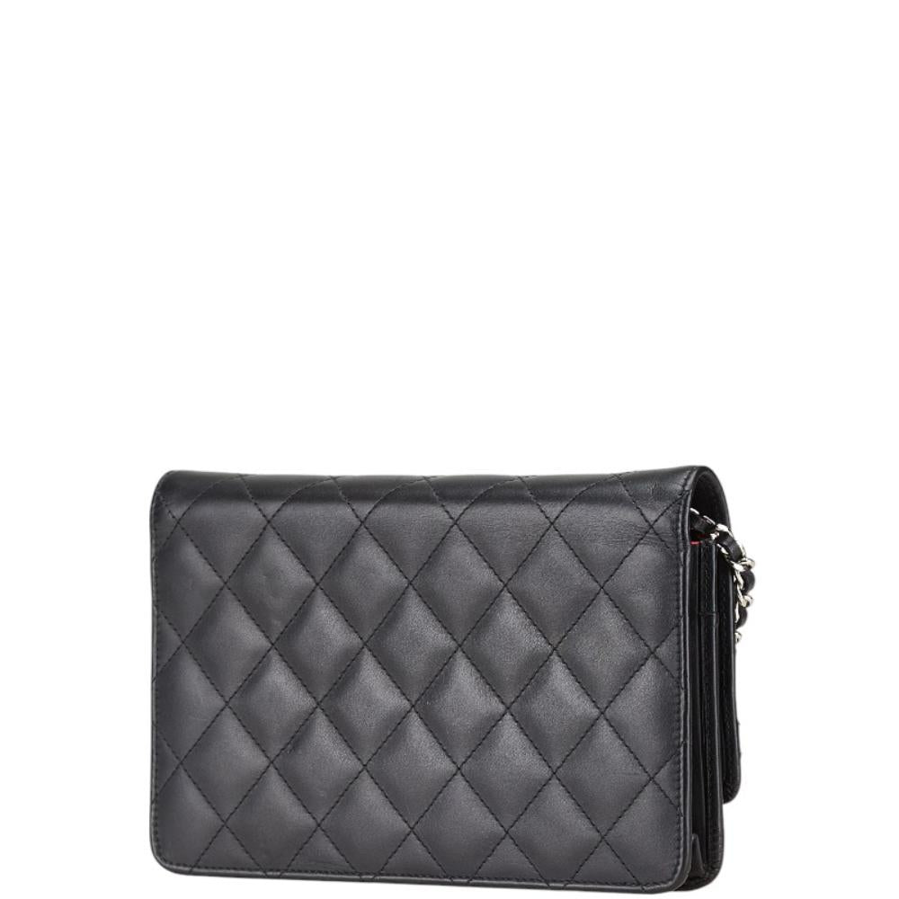 Black Leather Chanel Crossbody Bag