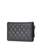Black Leather Chanel Crossbody Bag