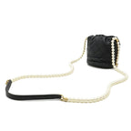 Black Leather Chanel Shoulder Bag
