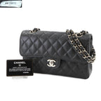 Black Leather Chanel Shoulder Bag