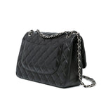 Black Leather Chanel Shoulder Bag