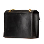 Black Leather Chanel Flap Bag