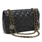 Black Leather Chanel Shoulder Bag