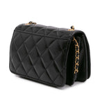 Black Leather Chanel Crossbody Bag