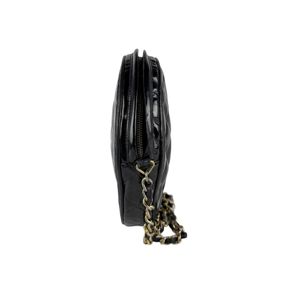 Black Leather Chanel Shoulder Bag