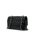 Black Leather Chanel Flap Bag
