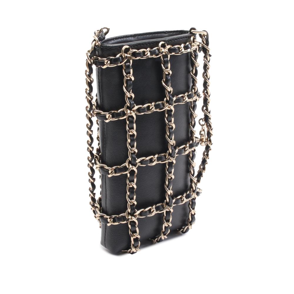 Black Leather Chanel Crossbody Bag
