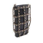 Black Leather Chanel Crossbody Bag