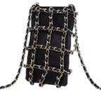Black Leather Chanel Crossbody Bag