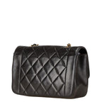 Black Leather Chanel Crossbody Bag