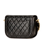 Black Leather Chanel Flap Bag