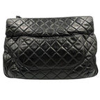 Black Leather Chanel Shoulder Bag