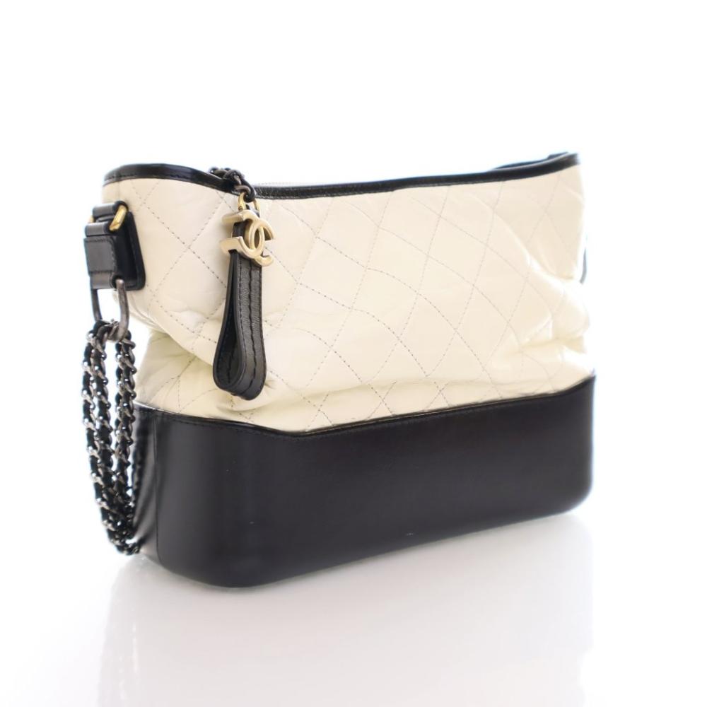 Black Leather Chanel Shoulder Bag