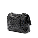 Black Leather Chanel Flap Bag