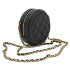 Black Leather Chanel Shoulder Bag