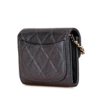 Black Leather Chanel Flap Bag