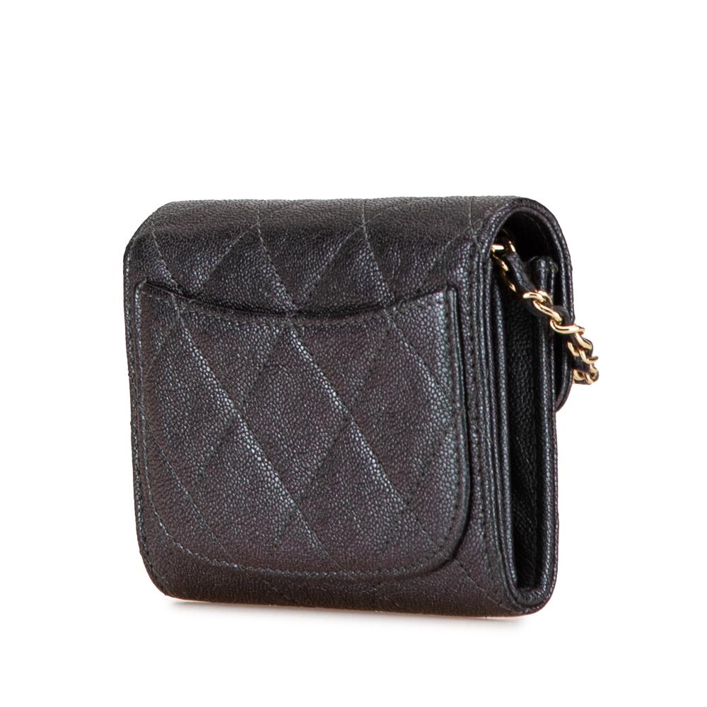 Black Leather Chanel Flap Bag
