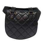 Black Leather Chanel Belt Bag