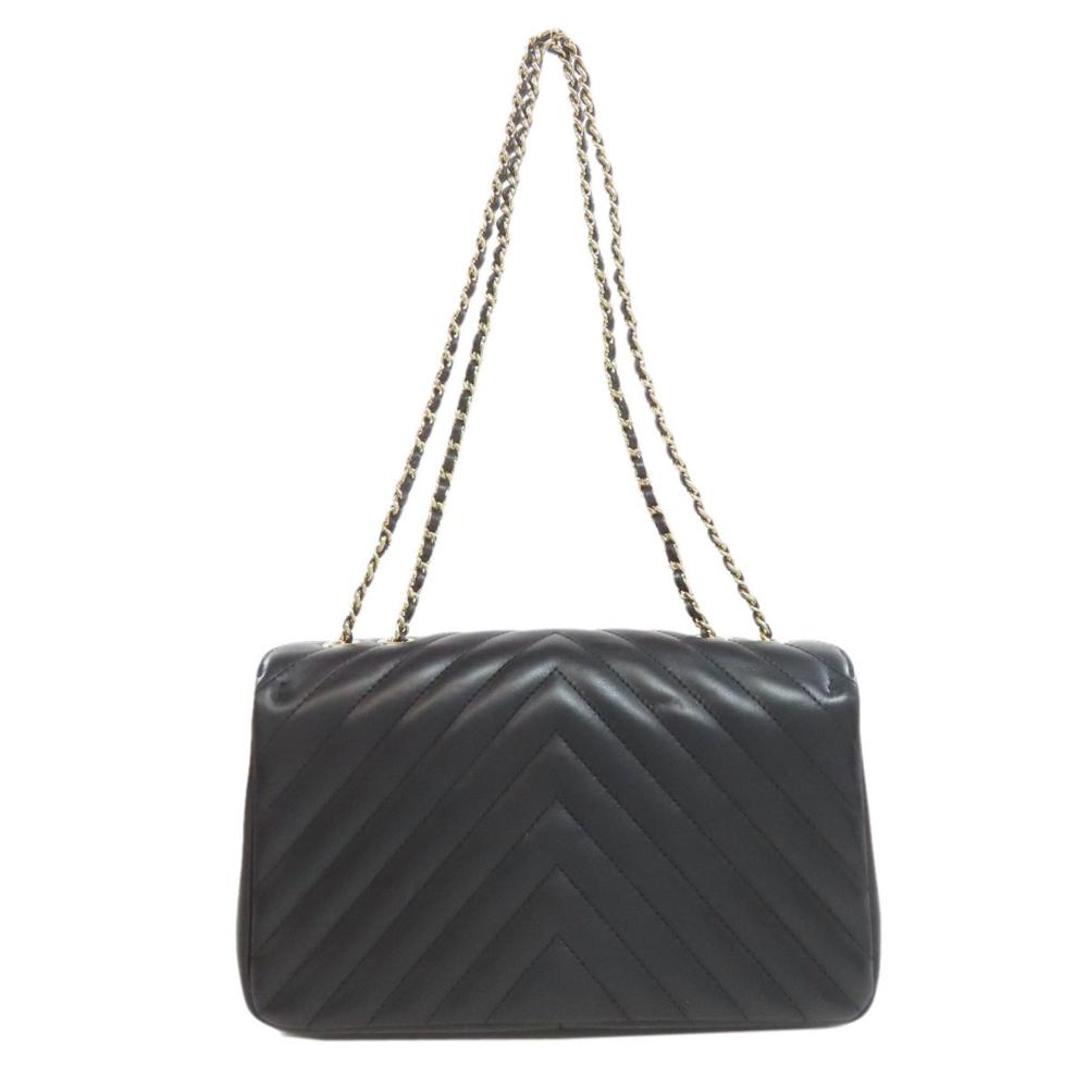 Black Leather Chanel Travel Bag