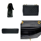 Black Leather Chanel Shoulder Bag