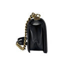 Black Leather Chanel Shoulder Bag