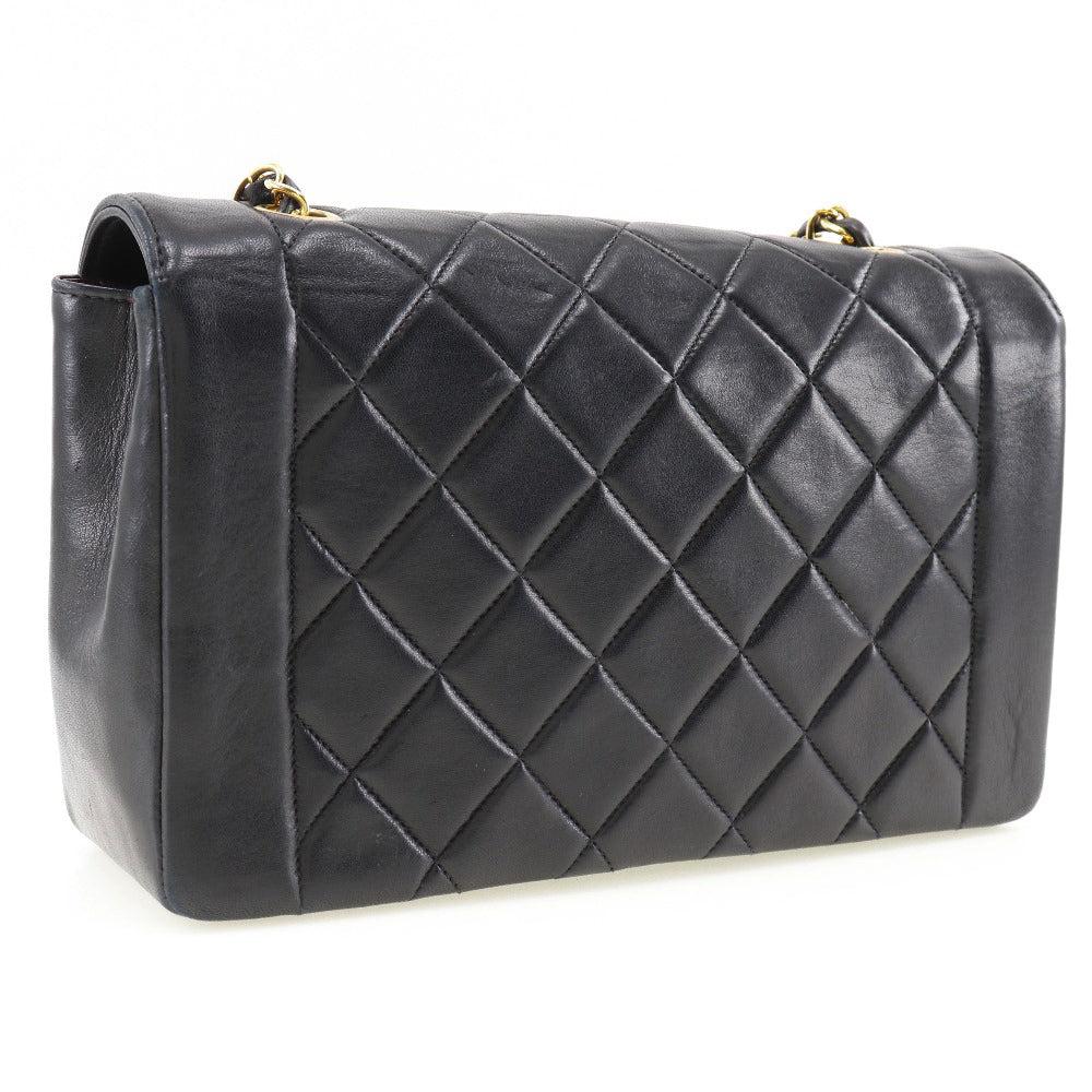 Black Leather Chanel Shoulder Bag