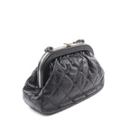 Black Leather Chanel Shoulder Bag