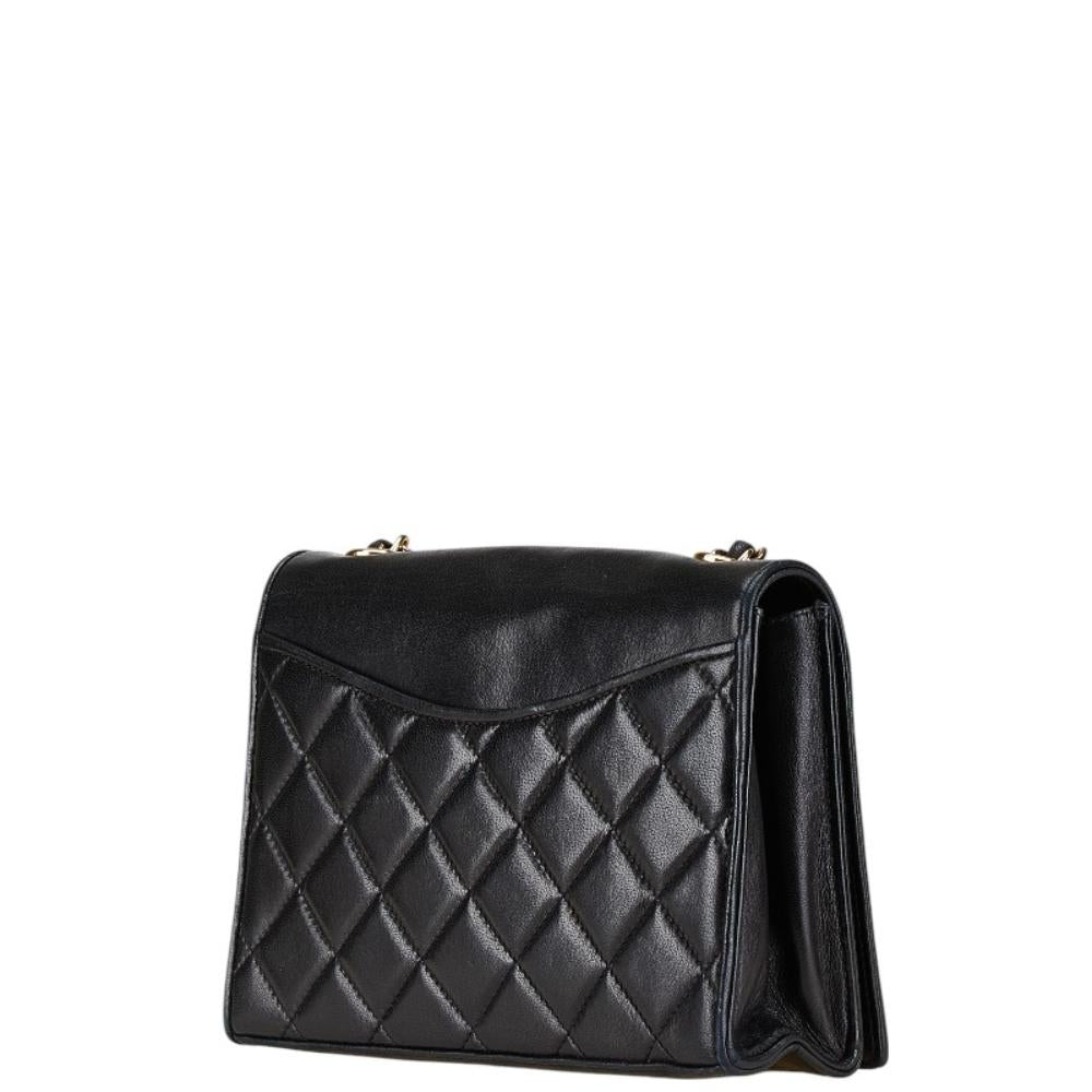 Black Leather Chanel Crossbody Bag