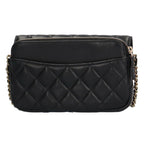 Black Leather Chanel Shoulder Bag