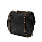 Black Leather Chanel Flap Bag