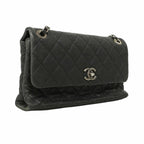 Black Leather Chanel Shoulder Bag