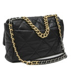 Black Leather Chanel Shoulder Bag