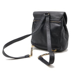 Black Leather Chanel Backpack