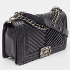 Black Leather Chanel Flap Bag