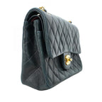 Black Leather Chanel Flap Bag