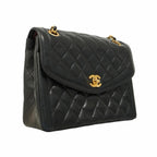 Black Leather Chanel Shoulder Bag