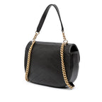 Black Leather Chanel Flap Bag