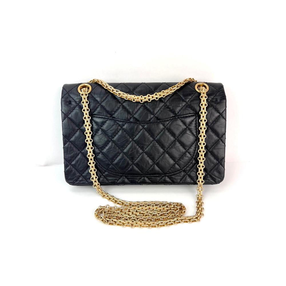 Black Leather Chanel Flap Bag