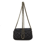 Black Leather Chanel Shoulder Bag