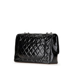 Black Leather Chanel Flap Bag