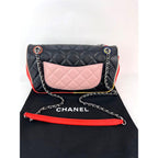 Black Leather Chanel Flap Bag